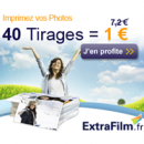 EXTRAFILM : 40 tirages photo à 1 euro