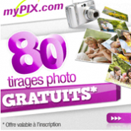 MYPIX : 80 tirages photo gratuits