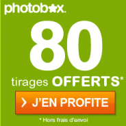PHOTOBOX : Offre de bienvenue de 80 tirages photo gratuits