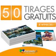 PHOTOWEB : Offre de bienvenue avec 50 tirages photo gratuits