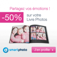 SMARTPHOTO : 50% de réduction sur votre livre photos ENJOY !