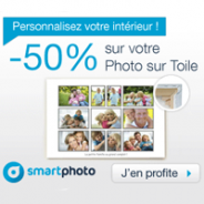 SMARTPHOTO : 50% de réduction sur votre Photo sur Toile !