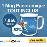 SNAPFISH : Mug panoramique pour 7,95 euros TOUT INCLUS !
