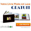 PHOTOBOX : Un Livre Photo Luxe gratuit !