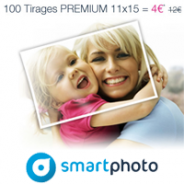SMARTPHOTO : Pour toute première commande 100 tirages photo pour 4 euros !