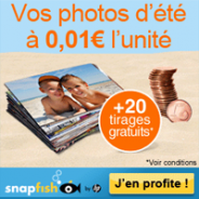 1 centime d’euro le tirage photo premium chez Snapfish