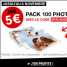 FNAC : PACK 100 photos pour seulement 5 euros en exclusivité Web
