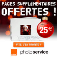 Service Photo Orange : Les pages entre 25 et 60 de votre livre photo classique sont offertes