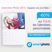 60% de réduction sur les calendriers photos avec Smartphoto