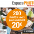Espace Photo Auchan : 200 tirages photo pour seulement 20€