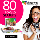 PHOTOWEB offre 80 tirages photo !